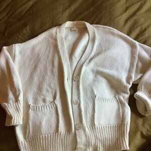 Babaa No. 16 Cotton Cardigan - natural/whiite